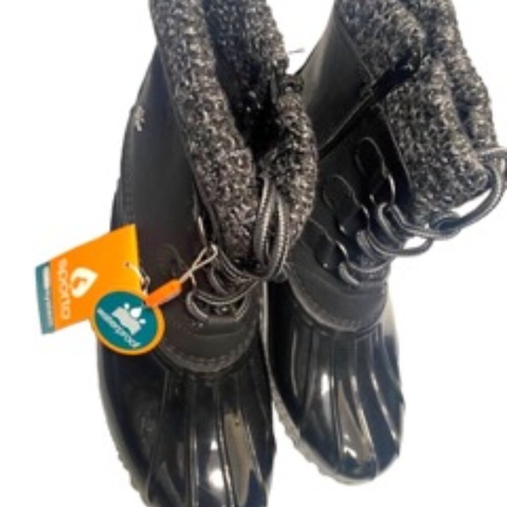Sporto Lilia Women's Duck Winter Waterproof Boot Black Size 6 - Picture 3 of 5